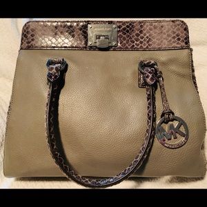 Grey Michael Kors Handbag with print border